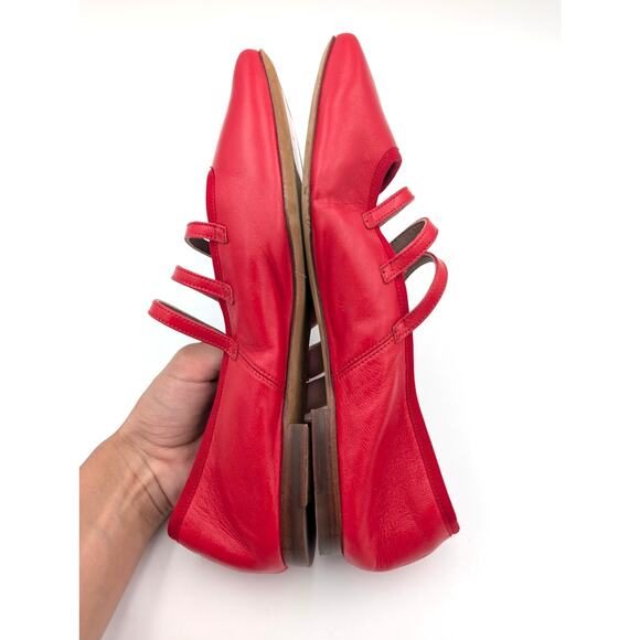 Mansur Gavriel Square Toe Mary Jane Ballerina Flat Women's Red Size US9 EU39.5 - Picture 6 of 14